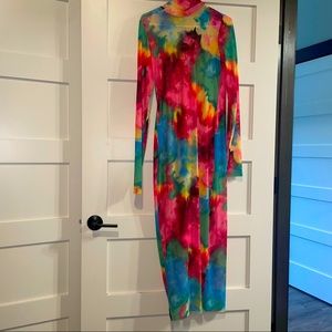 AFRM - Shailene Maxi Dress in Spring Multi Tie Dye